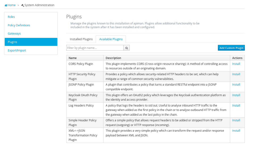 Image: Optional Plugins